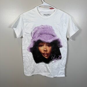 HEADGEAR CLASSICS Women's Sza Purple Tee Size S In White
